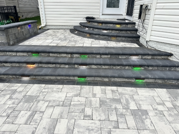 Stunning retaining wall construction with natural stone providing both functionality and aesthetic appeal